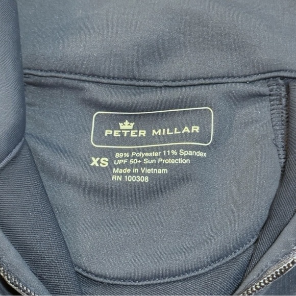 Peter Millar Women’s Stretch Performance Double Zip Navy Jacket UPF 50+ | XS - Picture 9 of 10